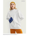 High Neck Solid Sweatshirt