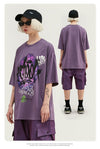 short sleeve purple space tee