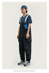 Mens Overalls Loose Fit Casual Pants Broadcloth