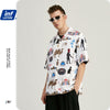 Floral short sleeve Pharaoh fllanel